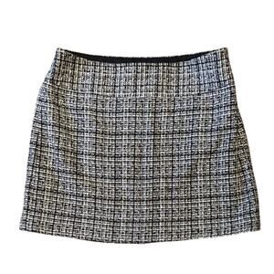 The Limited Tweed Mini Skirt, Black & White, Lined, Size 4, EUC